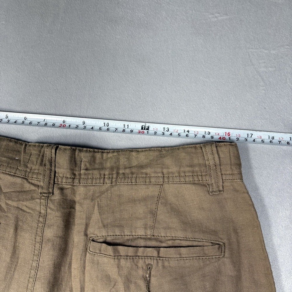Old Navy Pants Linen Women's Size 32x32  Actual 32x28 Brown Drawstring - Picture 7 of 11